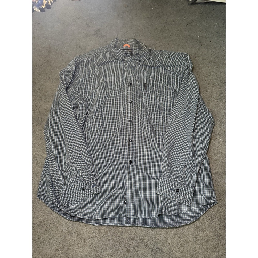 Y2K Abercrombie & Fitch Button Up Shirt Blue Check Men's XL Outdoor